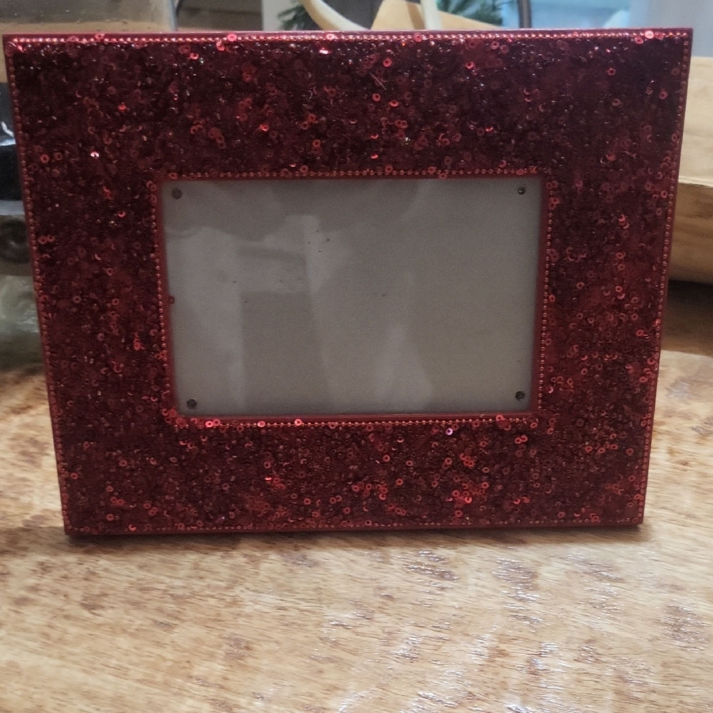 Red Glitter Photo Frame